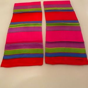 Vintage Liz Claibourne Bright Stripe Scarf, X2 -  $25 each